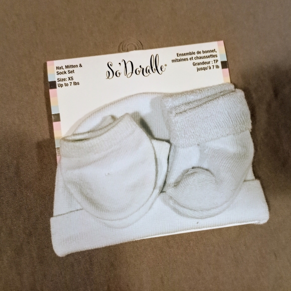 So 'dorable 3-Pack Preemie Beanie, Mittens & Booties Set - Picture 2 of 2